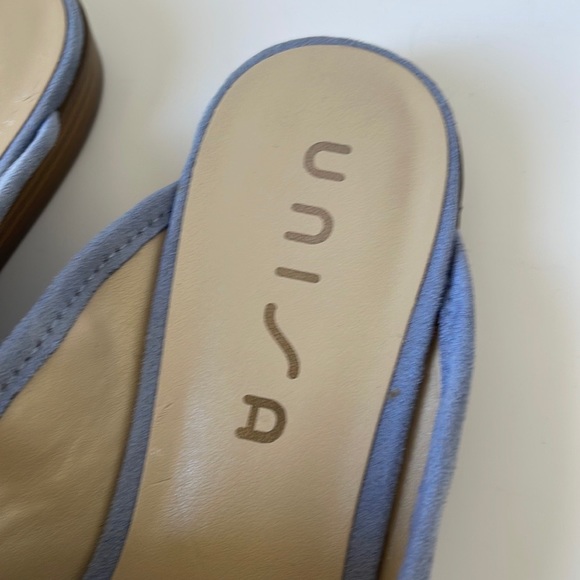 UNISA Sky Blue Suede Tassel Slip On Loafers 10 - Picture 4 of 7